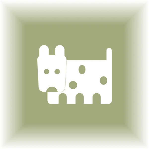 Silhueta de ícone moderna de um cão — Vetor de Stock