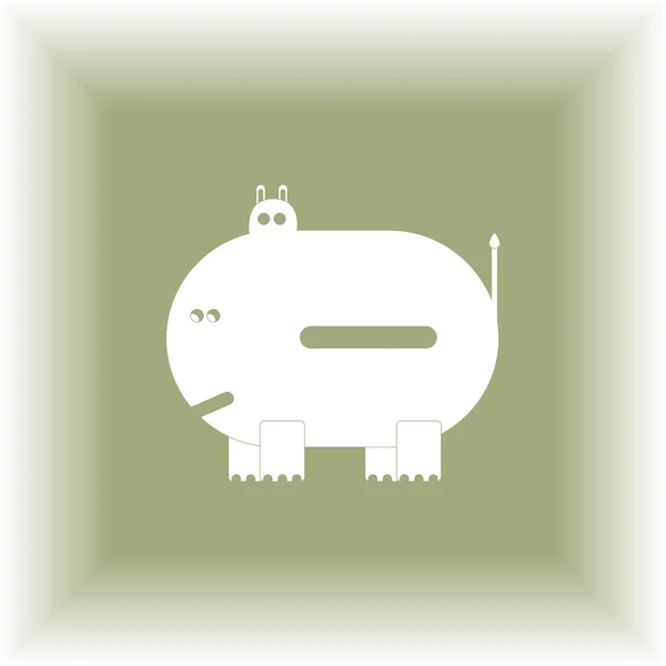 Vektorillustrationsschwein. Schweinegesicht. Schwein-Ikone. Schwein-Logo — Stockvektor