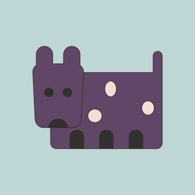 bir köpek silueti modern simgesi