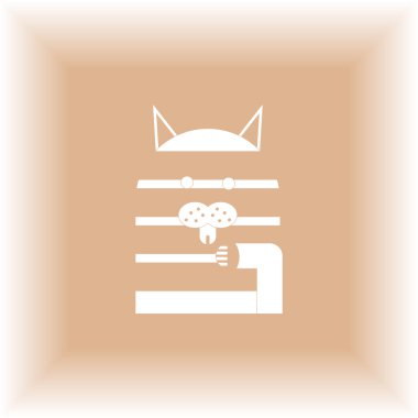 Vektör çizim kedi. Kedi yüz. Kedi simgesi. Kedi logosu