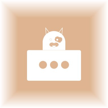 Vektör çizim kedi. Kedi yüz. Kedi simgesi. Kedi logosu