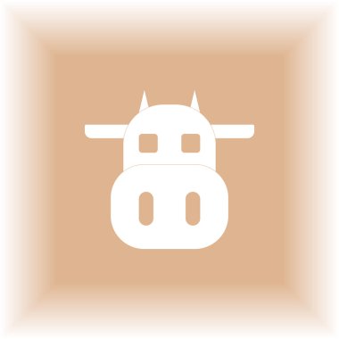 inek hafif bir arka plan üzerinde silüeti. Logo tasarım