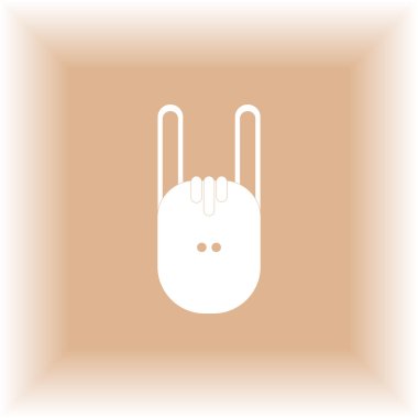 Beyaz Paskalya tavşanı. Paskalya tavşanı