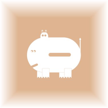 Vektör çizim domuz. Domuz surat. Domuz simgesi. Domuz logosu