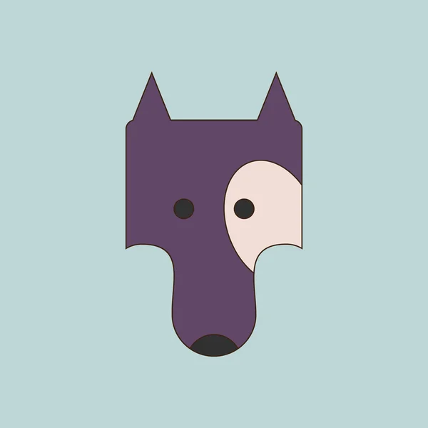 Современный иконный силуэт собаки — стоковый вектор