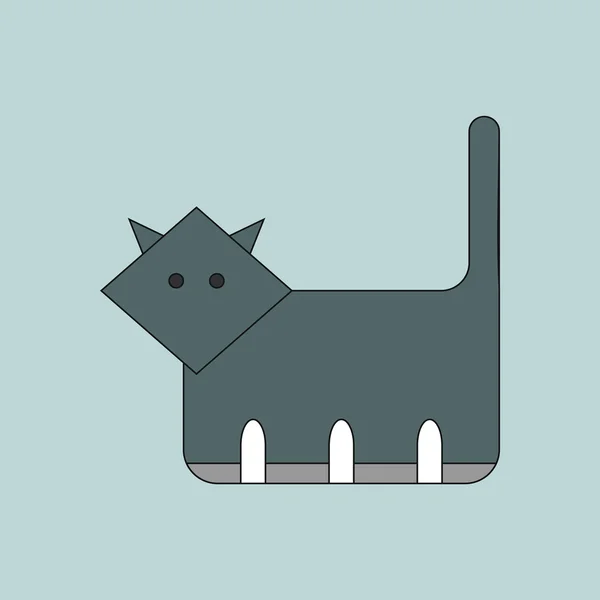 Illustrazione vettoriale Cat. Faccia di gatto. Icona del gatto. Logo gatto — Vettoriale Stock
