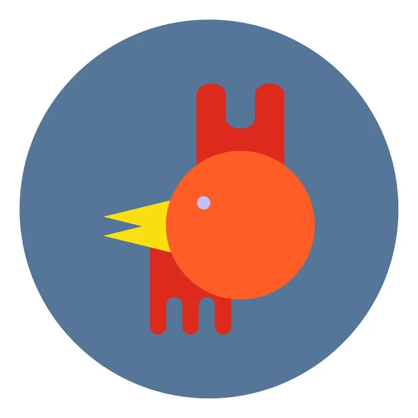 Vector pictogram in platte ontwerp op kleurrijke achtergrond duivin hoofd — Stockvector