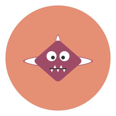 Vektör simgesi üzerinde renkli düz tasarım arka plan komik balık