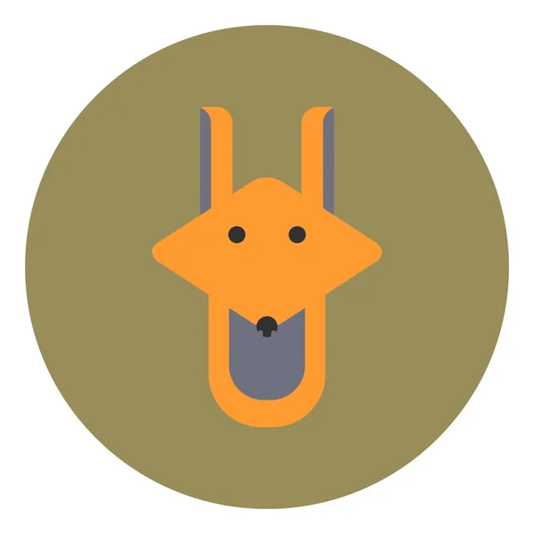 Vector ikonen platt design på färgstarka bakgrund fox i bur — Stock vektor