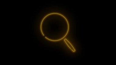 Canlandırılmış neon büyüteç, arama işlevleri, web gezinti ve çevrimiçi tarayıcı arayüzleri için mükemmel.