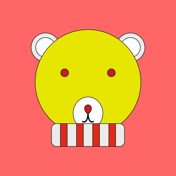 Um animal com fundos coloridos urso — Vetor de Stock