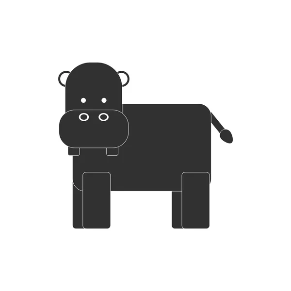 Вектор чорно-біла корова — стоковий вектор