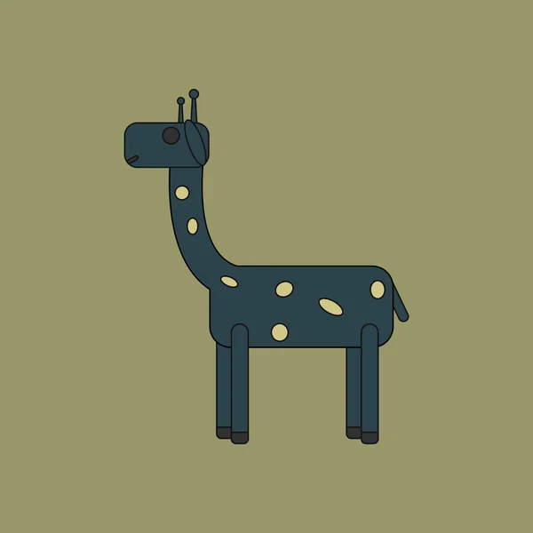 Ett djur med färgglada bakgrunder giraff ikonen — Stock vektor
