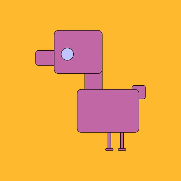 Um animal com fundos coloridos pato — Vetor de Stock