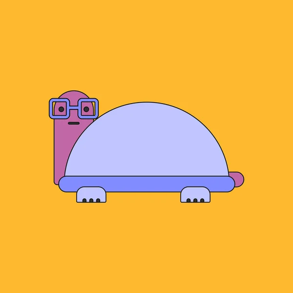 フラット アイコン デザイン亀のイラスト — ストックベクタ
