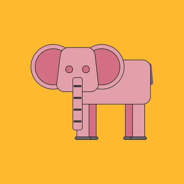 Un animal con fondos coloridos elefante — Vector de stock