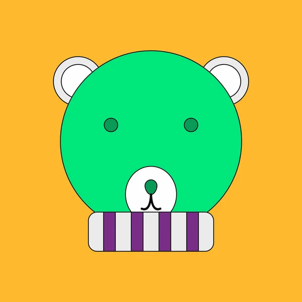 Um animal com fundos coloridos urso — Vetor de Stock