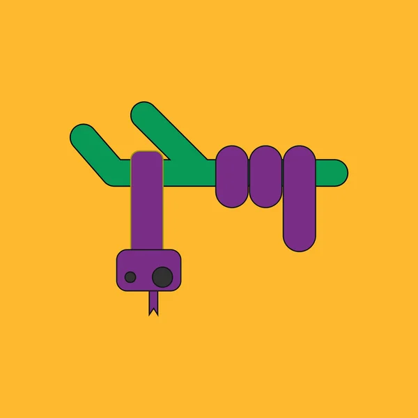 Ένα ζώο με πολύχρωμα φόντα φίδι — Διανυσματικό Αρχείο