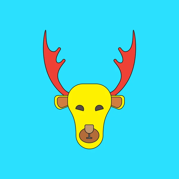 Un animal con fondos coloridos ciervos — Vector de stock