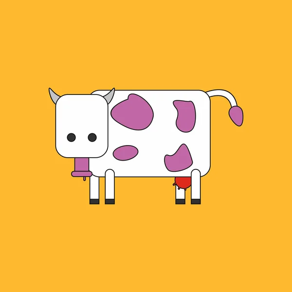 Μαύρο και άσπρο διάνυσμα αγελάδα — Διανυσματικό Αρχείο