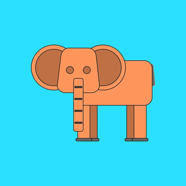 Un animal con fondos coloridos elefante — Vector de stock