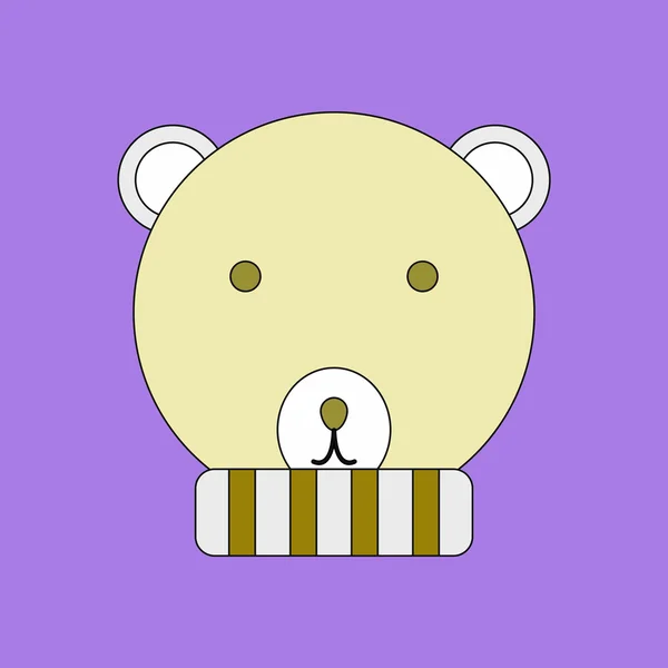 Um animal com fundos coloridos urso — Vetor de Stock