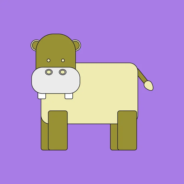 Um animal com fundos coloridos vaca — Vetor de Stock