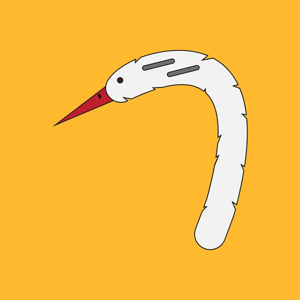 カラフルな背景の白鳥と動物 — ストックベクタ