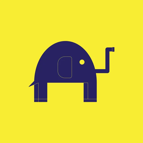 Un animal con fondos coloridos elefante — Vector de stock