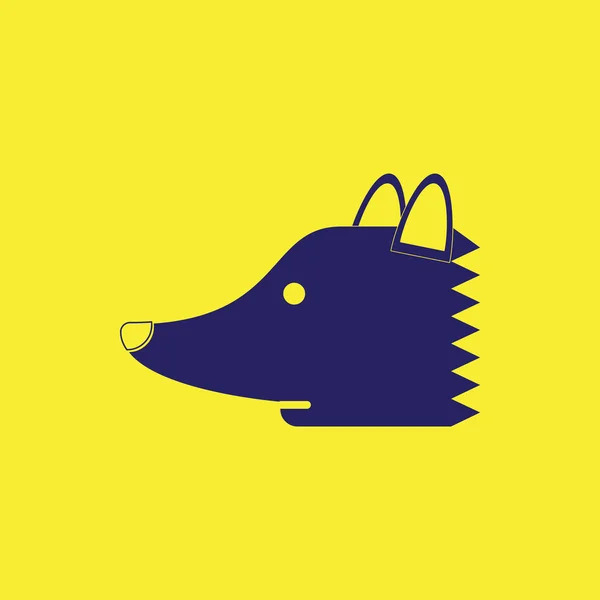 Illustration i platta ikon design fox — Stock vektor