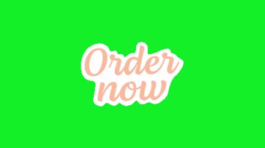 Şimdi yeşil ekranda sipariş verin