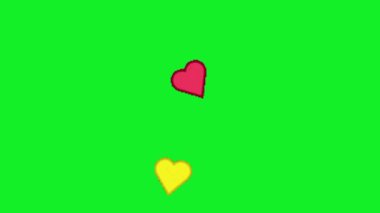 Renkli anahtar arka planında aşk animasyonu