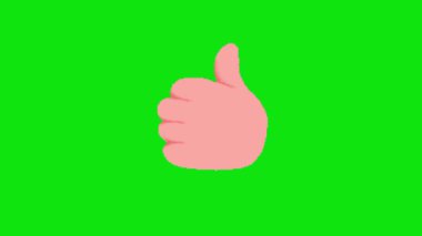 Yeşil arkaplanda canlandırmayı parmakla