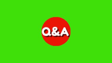 Yeşil ekranda Q & A animayion