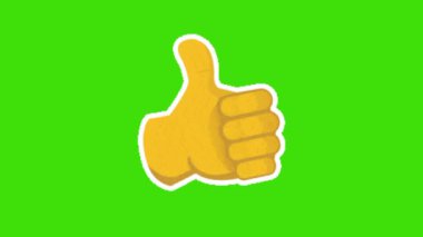 Yeşil ekrandaki başparmak animasyonu gibi