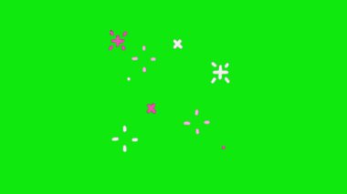 yeşil ekranda yıldız animasyonu