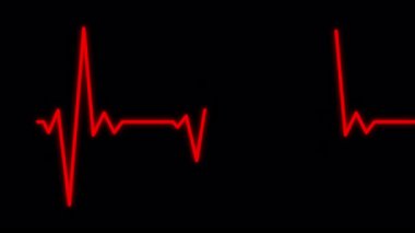 Kırmızı kalp atışı dalgalanma animasyonu, tıbbi sunumlar, web siteleri, sağlık blog yazıları ve sosyal medya grafikleri için ideal