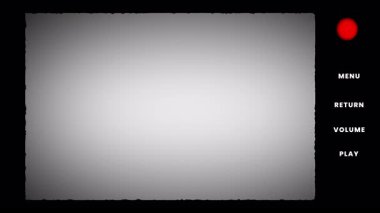 Vintage VHS - Stil video oynatıcı Arayüz animasyonu, çerçeve üzerine 4k video