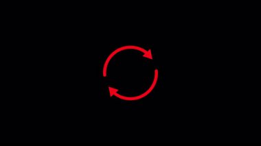 İki kırmızı dairesel döngü animasyonu. 4K video