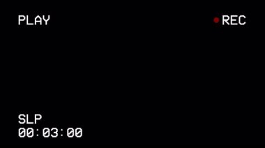 Vhs çalma ve kayıt kamera örtüsü arayüzü, retro video düzenleme, nostalji temaları ve analog estetik tasarımlar için idealdir. 4K video