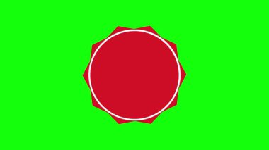 Blank Red Badge Template for Product Labels and Seals