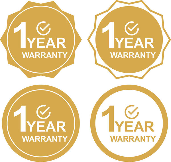 One Year Warranty Label for Product Guarantee and Customer Assurance