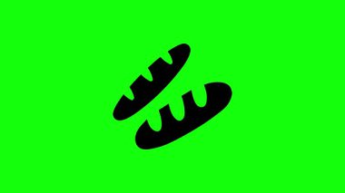 Yeşil Ekmek Arkaplanlı Ekmek Animasyonu