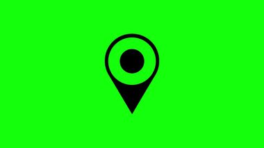 Yeşil Ekran Arkaplanı ile Harita İşaretleyici Canlandırması
