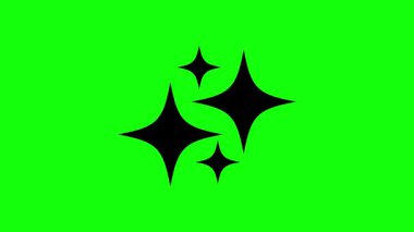 Sparkle Icon Animation on Green Screen