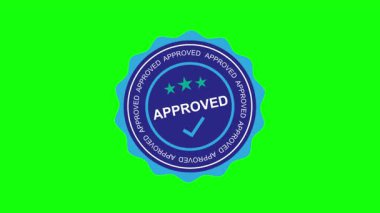 Yeşil Ekranda Onaylanmış Rozet Canlandırması