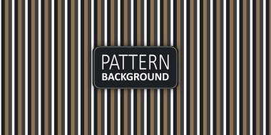 Ortalanmış metin paneli ile dikey siyah ve kahverengi çizgili arkaplan