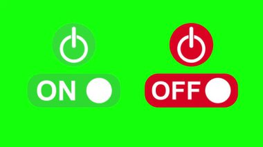 Krom anahtar çerçevesinde gösterilen güç düğmesi simgeleri açılır ve kapanır