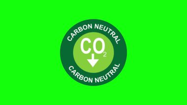İklim Farkındalığı Videoları, Çevre İçeriği ve Yeşil Pazarlama Kaplaması için CO2 Karbon Nötr Ekran Animasyonu