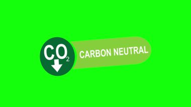 Sürdürülebilirlik Videoları, Çevresel İçerik ve Şirket Sunumu İçin Karbon Nötr Çevre Rozeti Yeşil Ekran Animasyonu